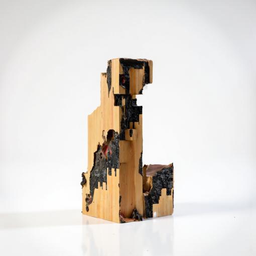 Burnt wood memory artifact, study 2