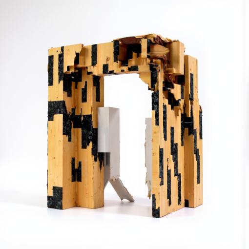 Burnt wood memory artifact, study 5