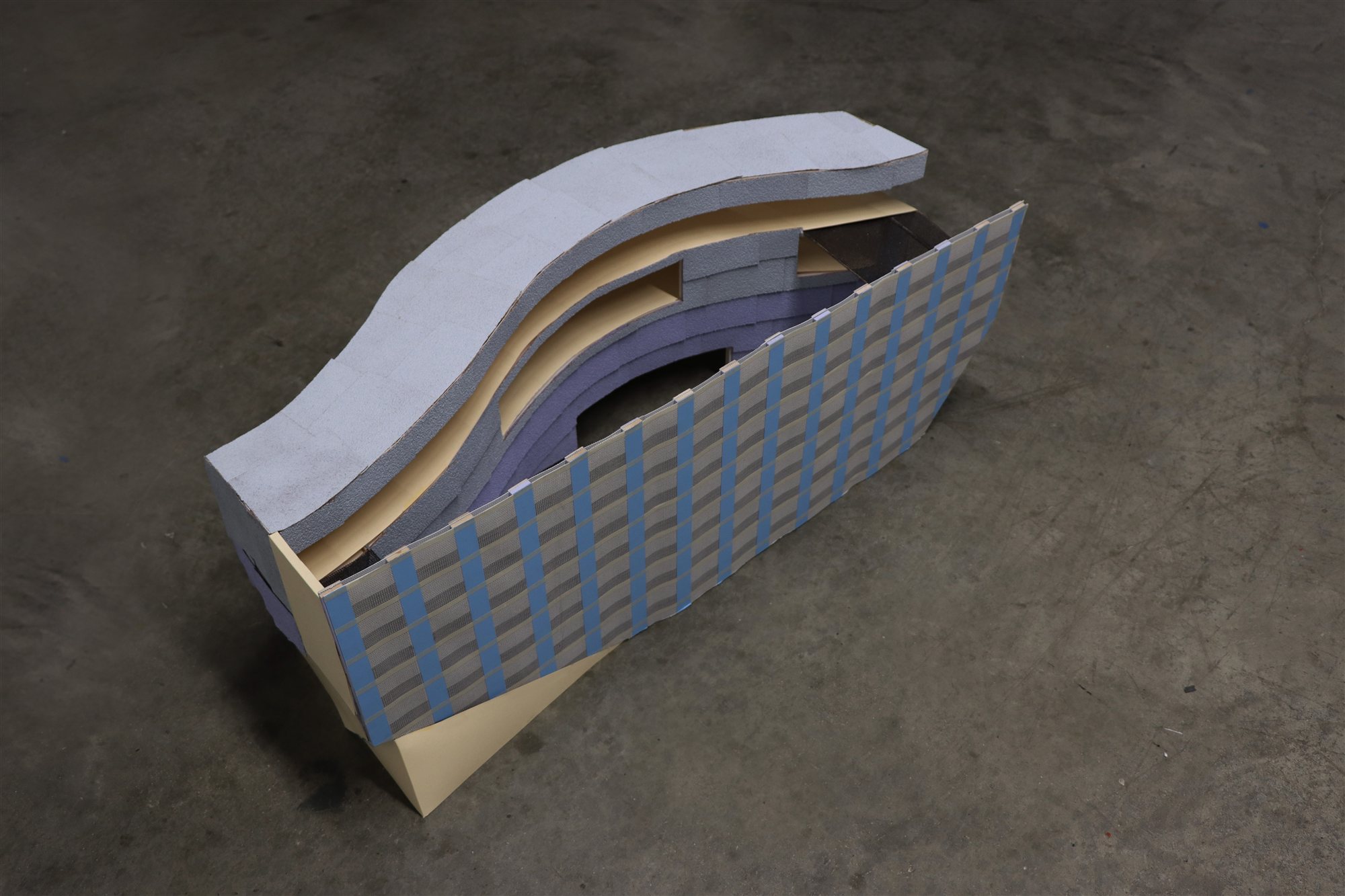 Final massing model, view 2