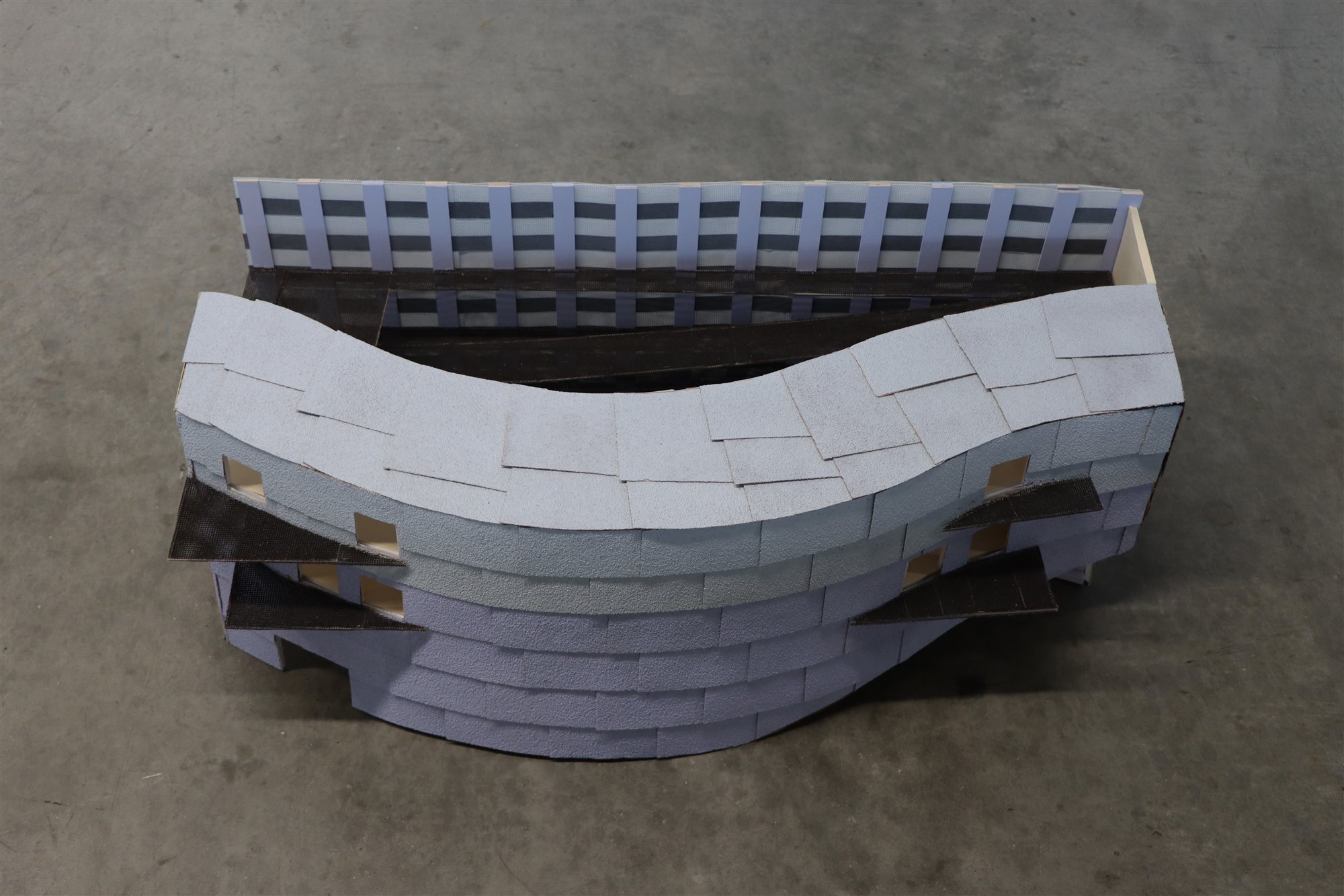 Final massing model, elevation view