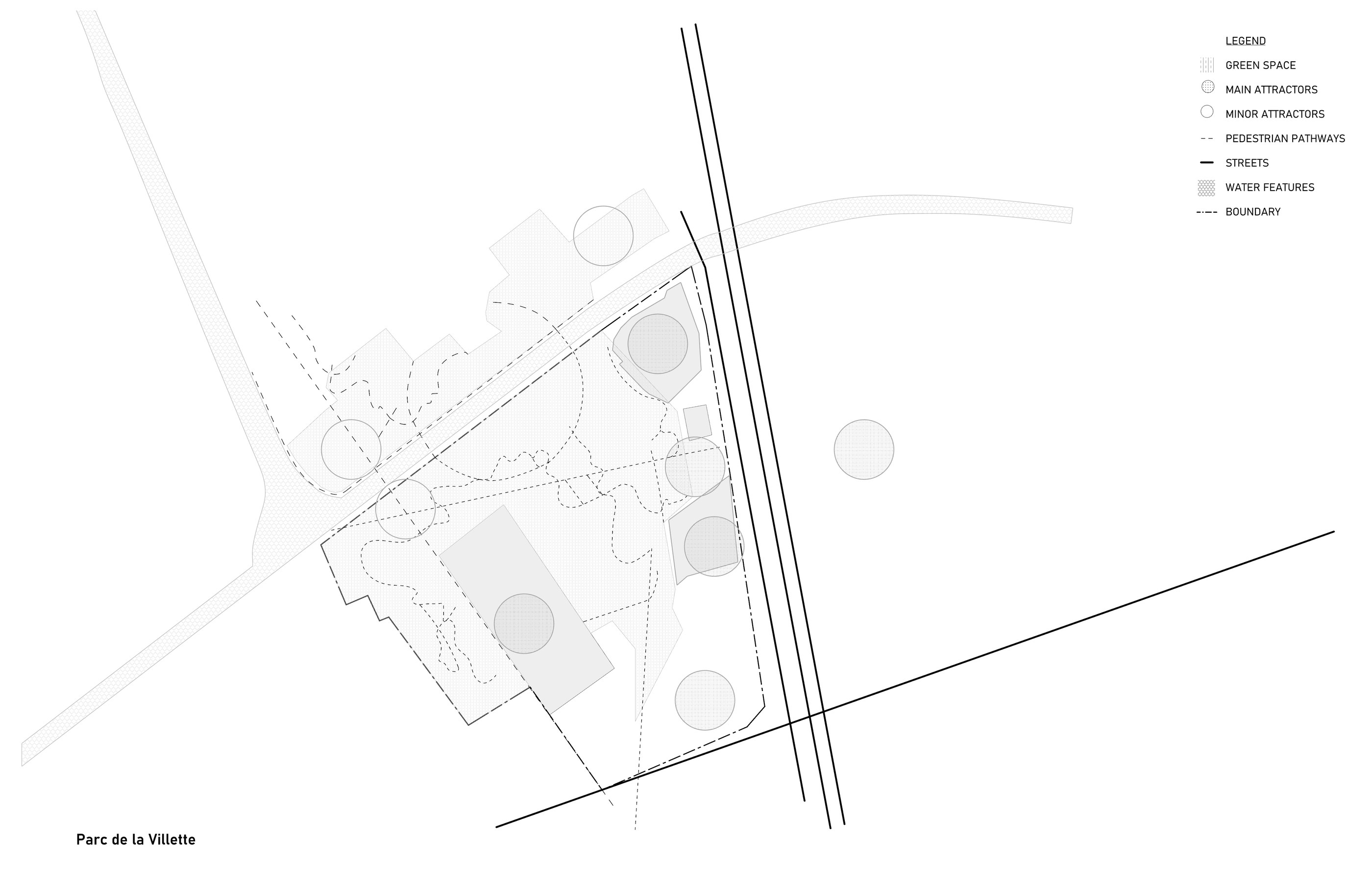 Parc de la Villette drawn by the system as part of its precedent library